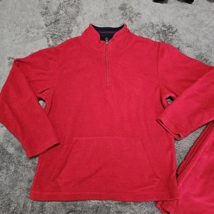 Red Fleece matching set for kids. Fleece pants  Fleece pull over matching red